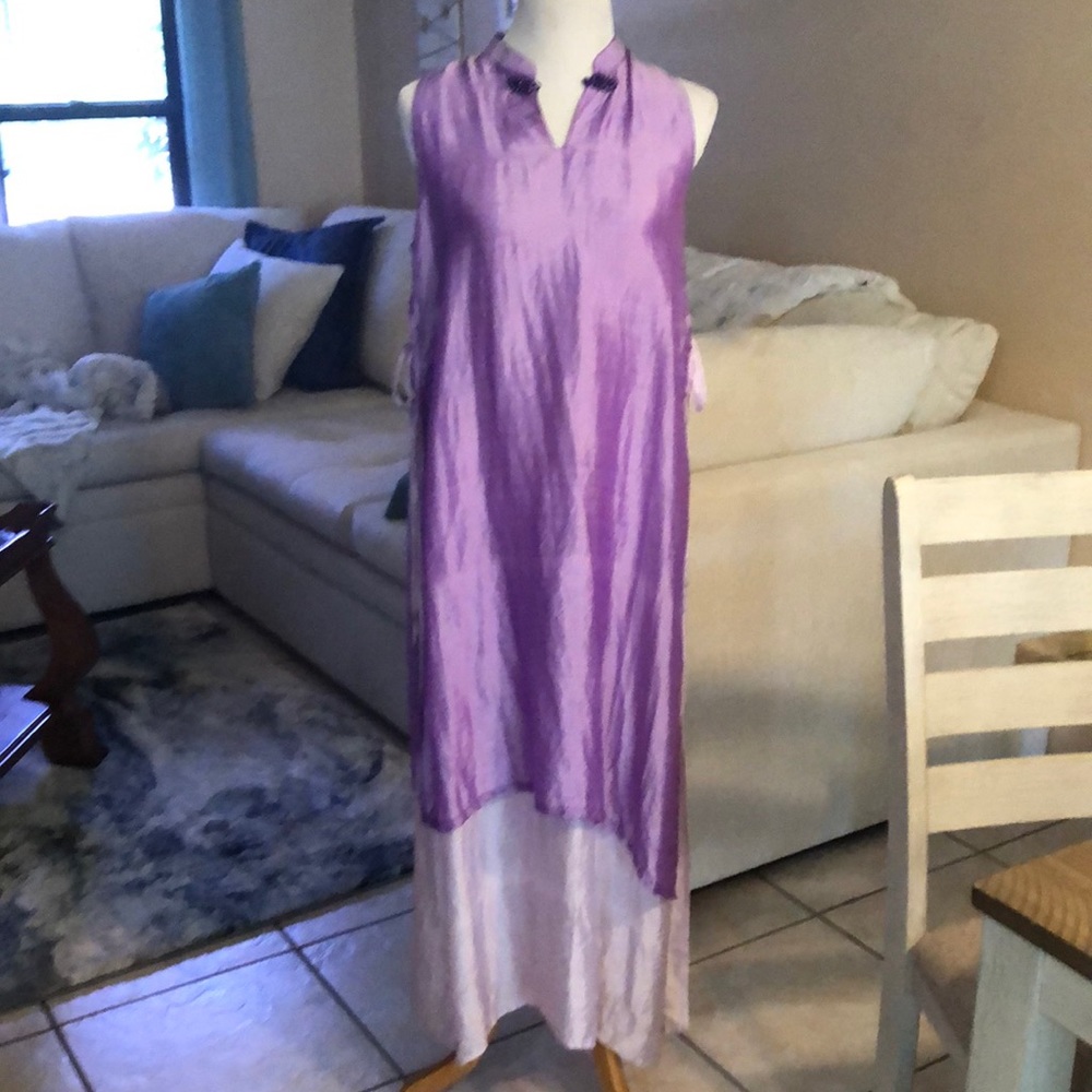 100% Thai Silk Dress Tunic 2 Layers